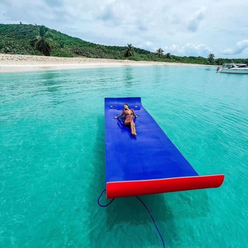a pool next to a body of water