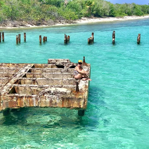 a group of people swimming in a body of water
